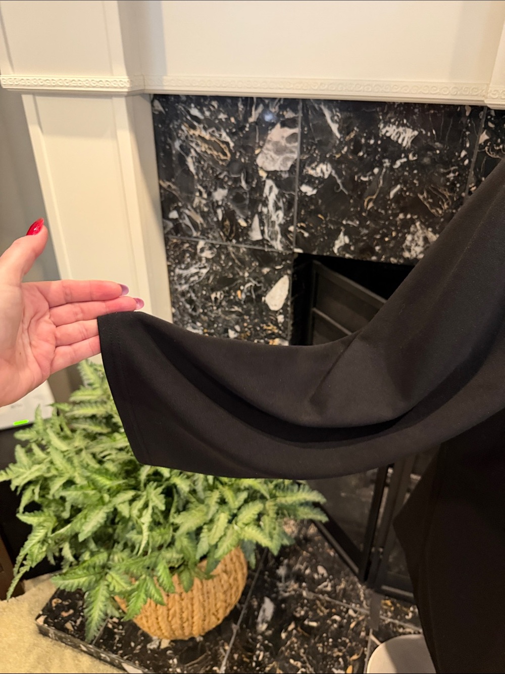 Calvin Klein Black Draped Ruffle Open-Front Jacket - Picture 5 of 8